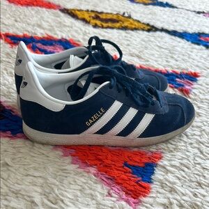 Adidas Navy Blue Sneakers with White Stripes